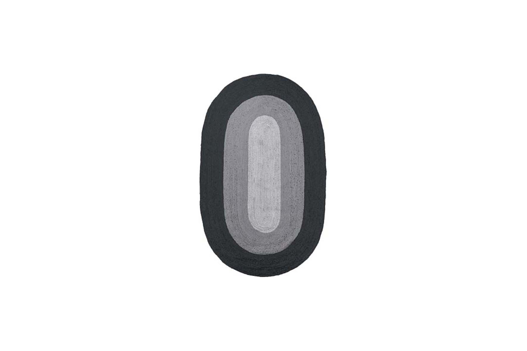 Carpet | Oval black/grey L300xW170