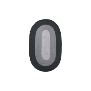 Vloerkleed XL | Ovaal zwart/grijs L300xB170