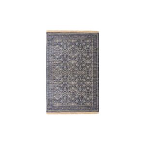 Vloerkleed L | Vintage blauw met franjes L230xB160