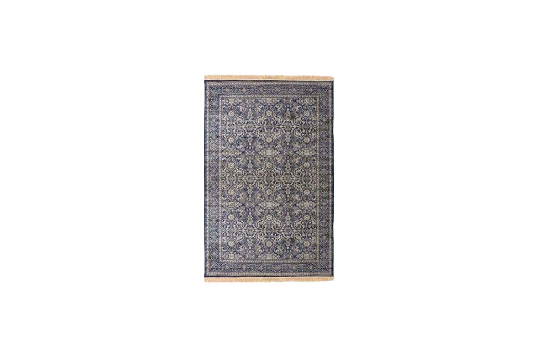 Carpet | Vintage blue with fringes L230xW160