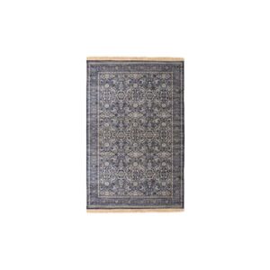 Vloerkleed L | Vintage blauw met franjes L230xB160