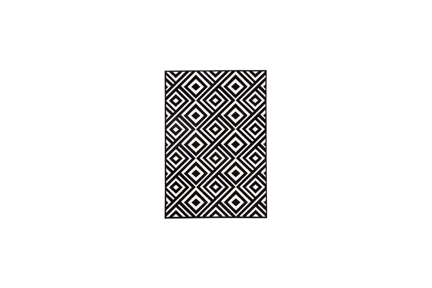 Carpet | Jaipur pattern black/white L230xW160