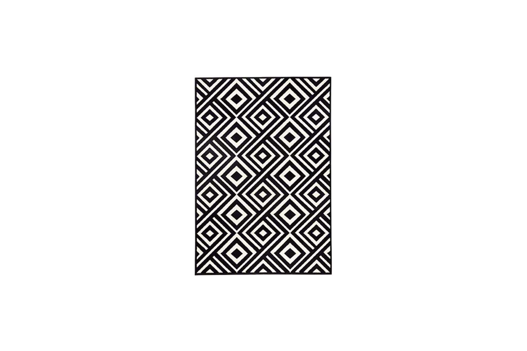 Carpet | Jaipur pattern black/white L290xW200