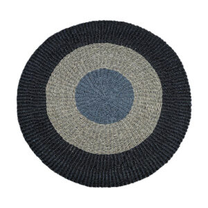 Vloerkleed rond L | Grijs/naturel/zwart Ø200