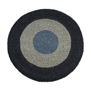 Vloerkleed rond L | Grijs/naturel/zwart Ø200