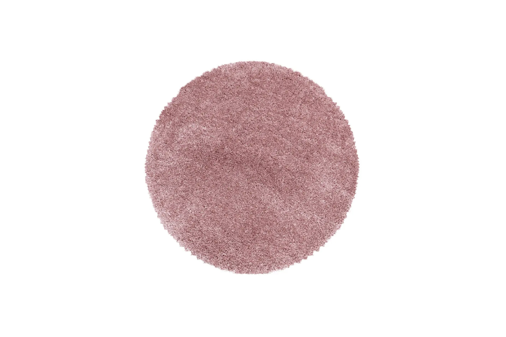 Vloerkleed rond L | Roze hoogpolig Ø200