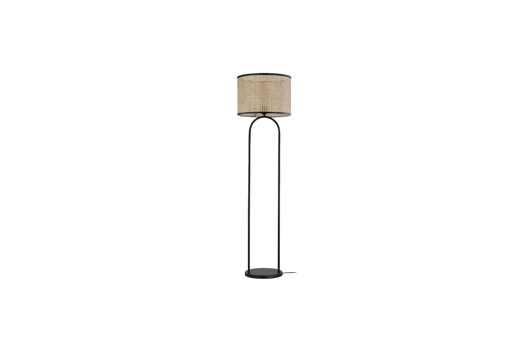 Vloerlamp M | Rotan zwart Ø40xH146