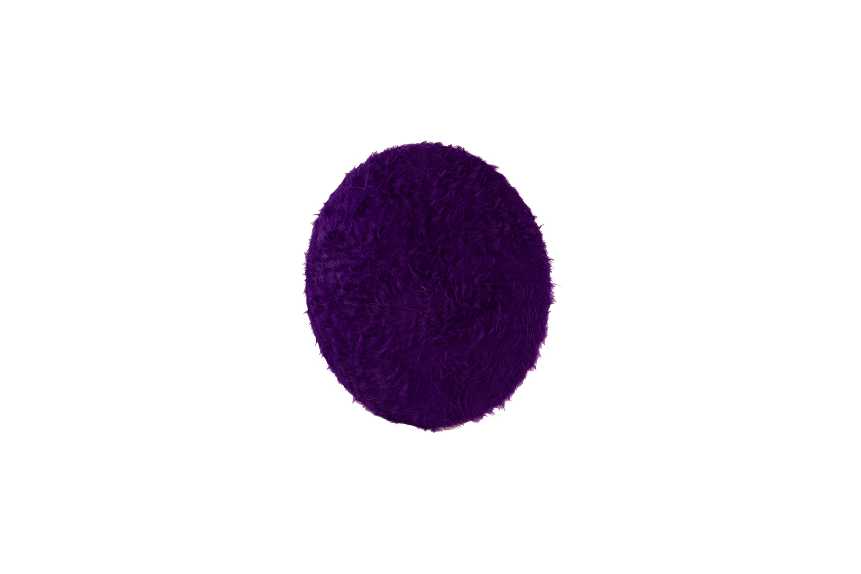 Floor panel fluff circle dark purple Ø120