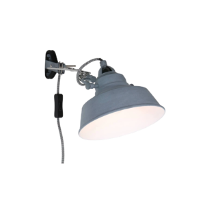 Wandlamp industrieel grijs L36xB18xH14
