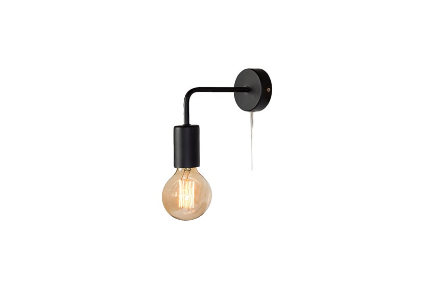 Wall lamp minimal black L17,2xW8xH16