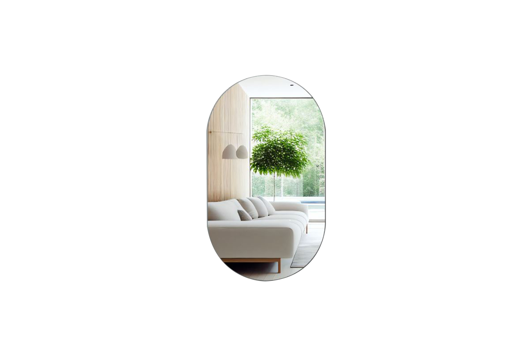Wall Mirror | Oval without Frame L52xH90