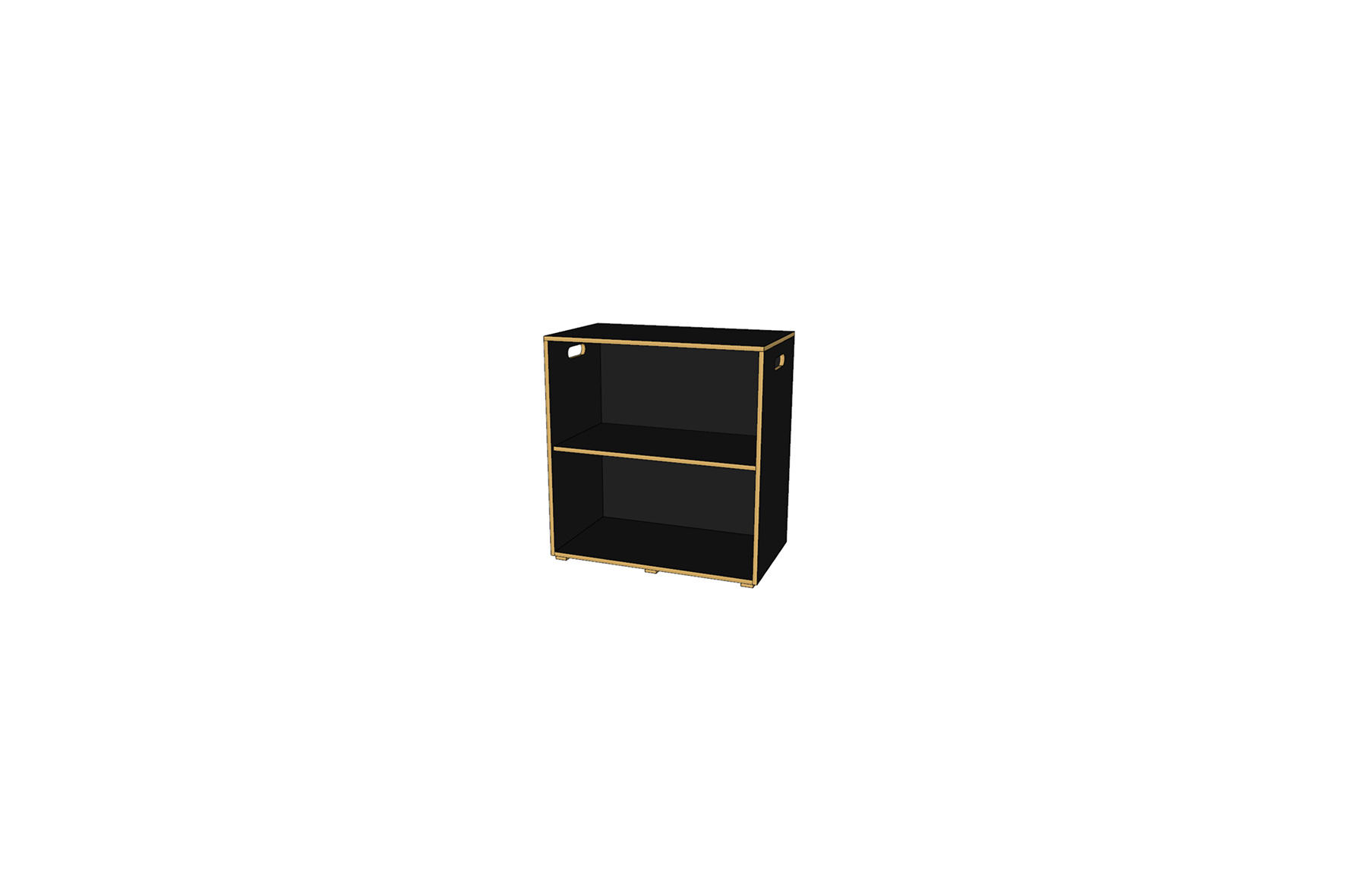 Concrete plywood work cabinet without doors L91xW52xH96