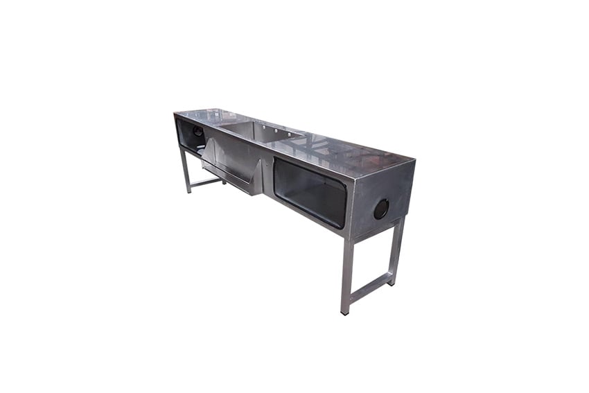 Cocktail workstation A - RVS op poten L250 (set)
