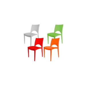 X | Kunststof stoel L50xB44,5xH80 (diverse kleuren)