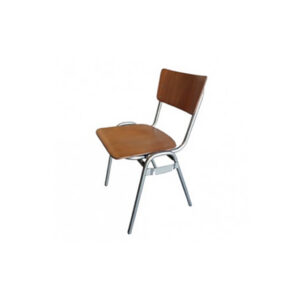 X | Schoolstoel met houten zitting (koppelbaar) L53xB50xH79