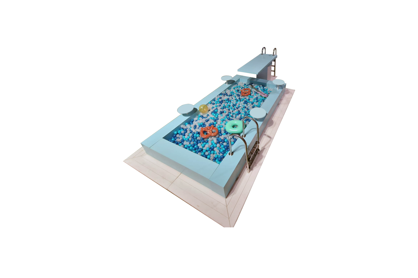 Zwembad blauw incl. tafeltjes L415xB215xH40