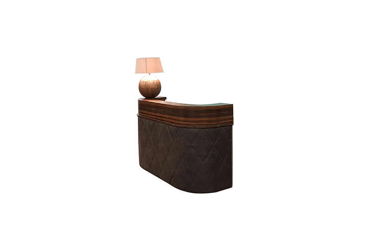 Luxury Line bar black padded leather L182,5xW165xH115
