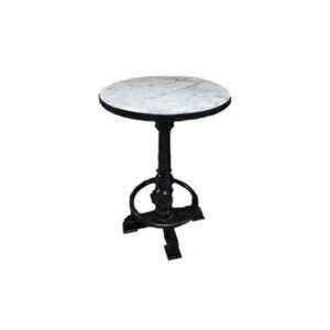 Berlin bar table black with marble top Ø74xH112