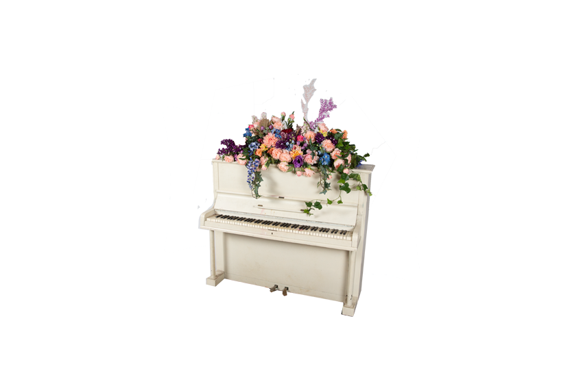 Deco | Bloemstuk / Centerpiece 'romantisch' (set)