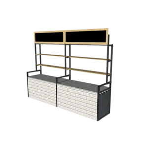 Brooklyn backbar buffet stelling met krijtbord | dubbel (set)