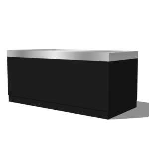Kaapstad buffet met RVS werkblad L180xB80xH85