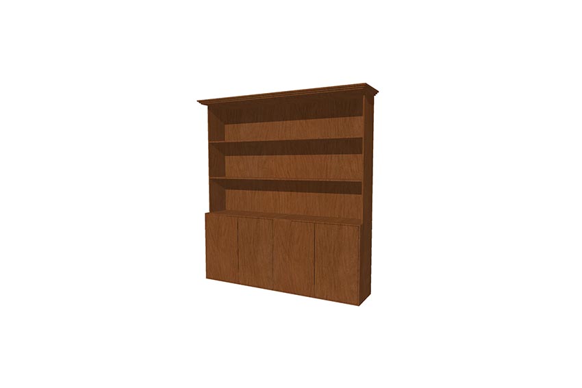 Cuba backbar small (with shelves) L270xW50xH260