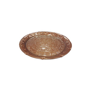 Deco | Bottom plate copper with flower embossing Ø30