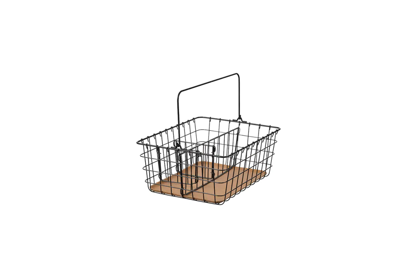 Wire basket with handle black L36xW27xH15
