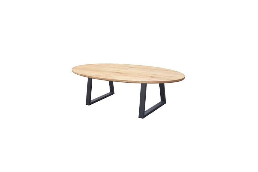 Brooklyn dinertafel ovaal naturel A-vorm poot L220xB110xH76