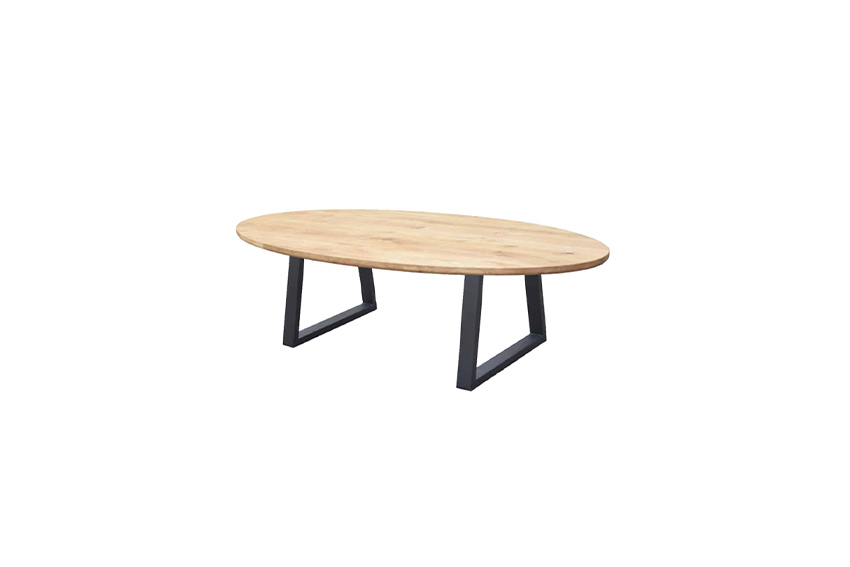 Brooklyn dinertafel ovaal naturel A-vorm poot L220xB110xH76
