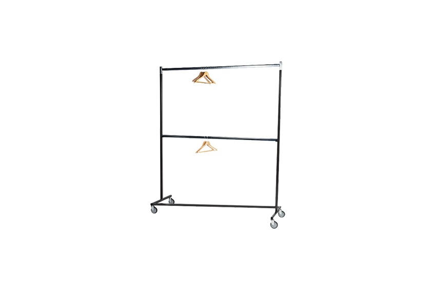 Wardrobe rack double mobile L180xW60xH205