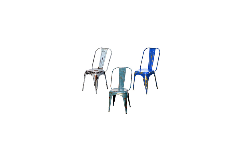 Industrieel Tolix stoel L48xB48xH94 (diverse kleuren)