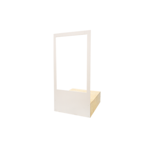 Podium met frame aan voorkant L120xB120xH240