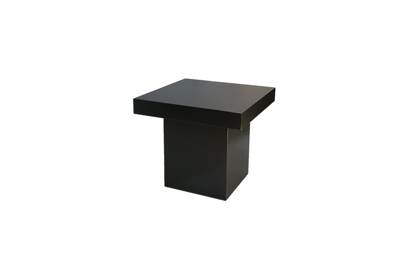 Kaapstad lounge table black column L80xW80xH72