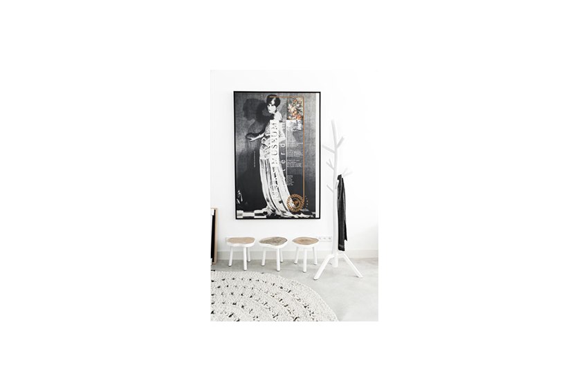 Standing coat rack white H180