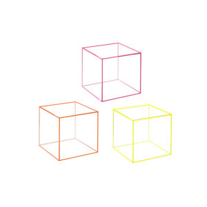 Polyester display cube yellow category A L30xW30xH30