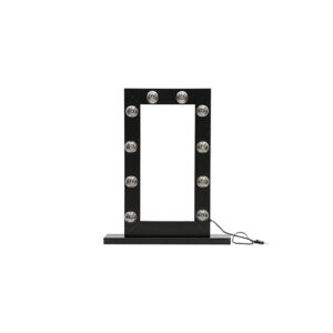 Spiegel | Make-up zwart met lampen L62xB16xH75