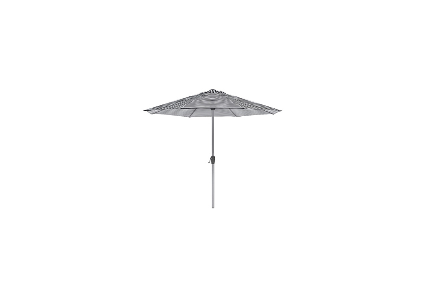 Parasol M | Zwart/wit gestreept Ø300 (set)