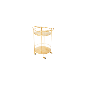 Cosmo Velvet serveer trolley rond goud L65xB48xH84