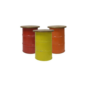 Industrial high table oil barrel black Ø58xH90