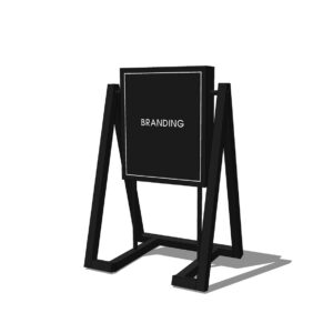 Stoepbord zwart XL L140xB110xH210