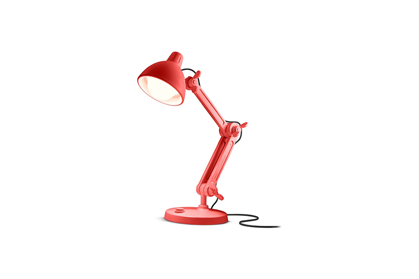 Vloerlamp XL | Bureaulamp rood H200