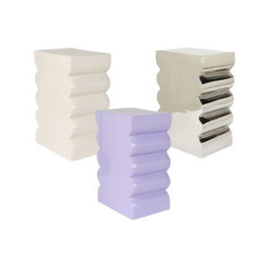 Bijzettafel kruk Curves (diverse kleuren) L30xB21xH45