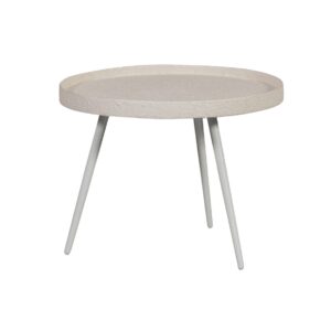 Bijzettafel hout/metaal naturel Ø58xH44