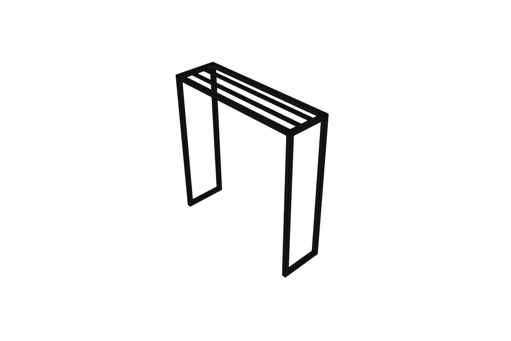 Buffetpergola | H | Enkel zwart hout L272xB80xH275