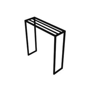 Buffetpergola | H | Enkel zwart hout L272xB80xH275