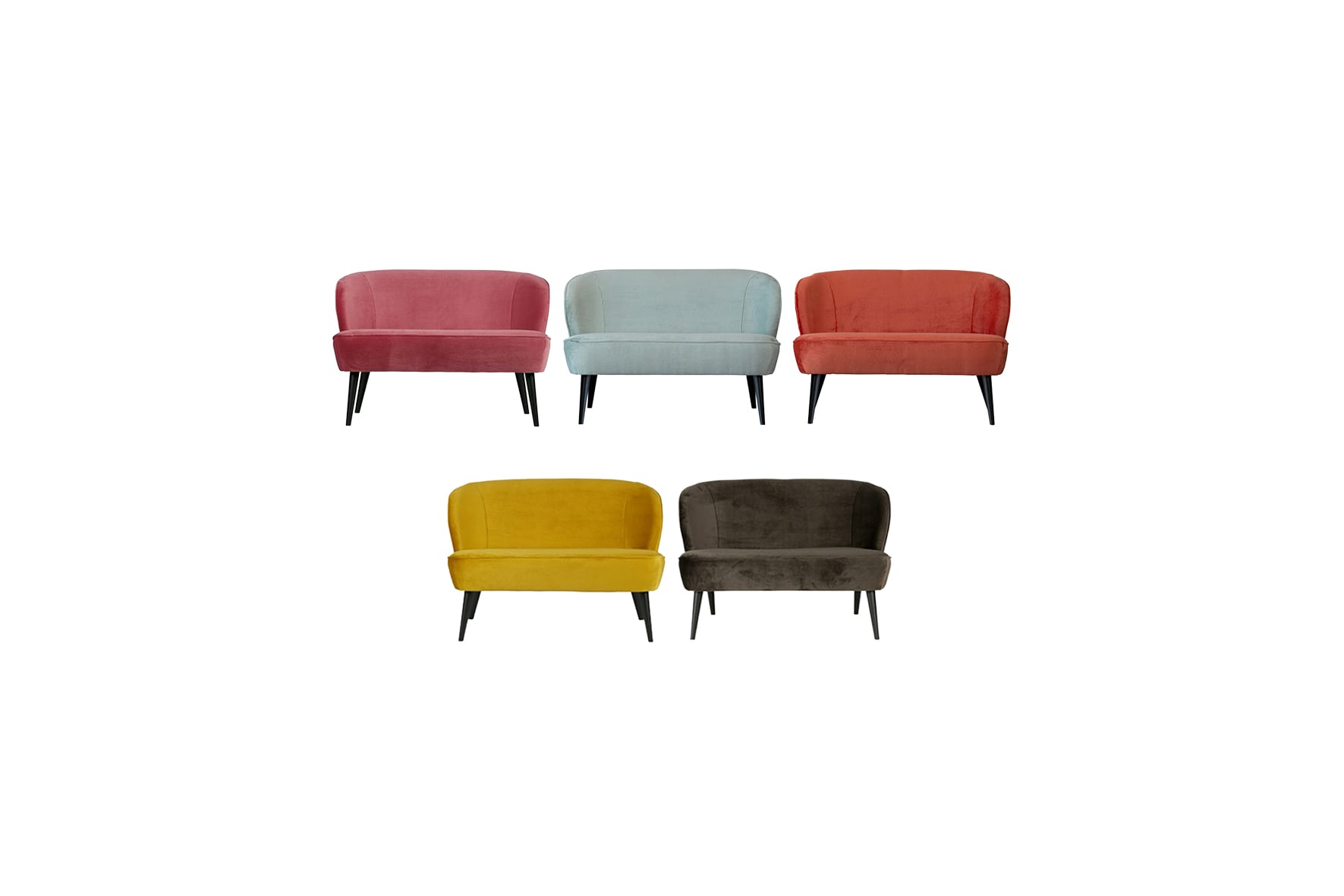 Cosmo Velvet bankje L110xB72xH73 (diverse kleuren)