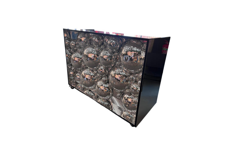 DJ booth met discoballen voorpaneel L162xB70xH121