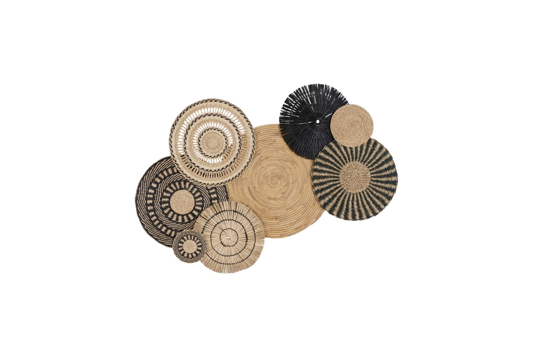 Deco | Rotan wanddecoratie met zeegras L140xH92
