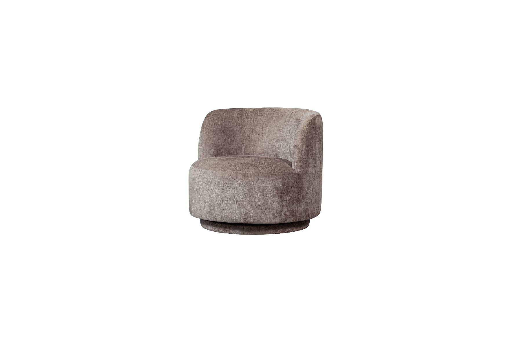Fauteuil taupe draaibaar L80xB81xH72